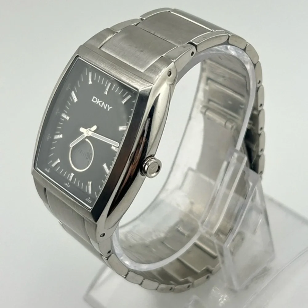 DKNY Silver and Black mens watch #610